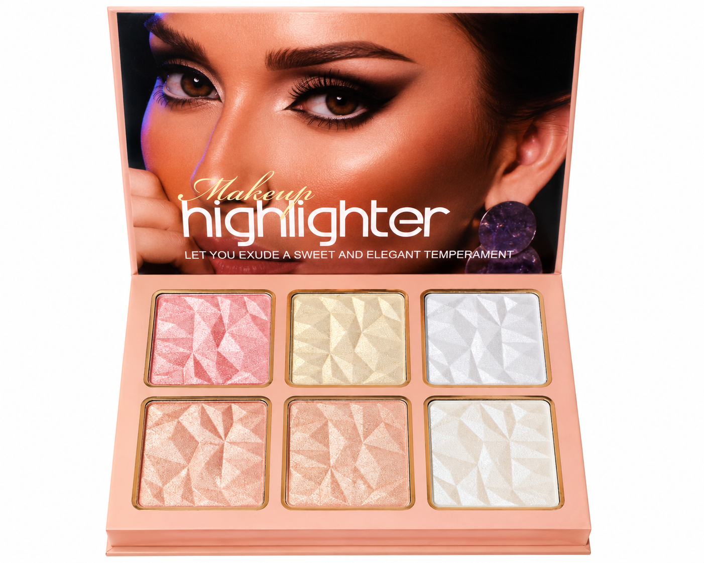 Nude Makeup Book – Eyeshadows & Highlighter, Blush & Contour