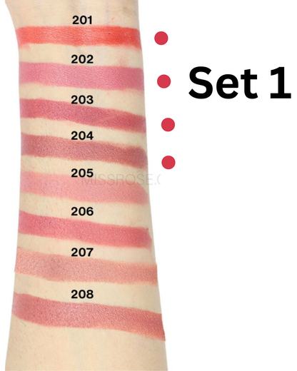 Miss Rose Creamy Matte Lipstick Bundle - Pack of 4