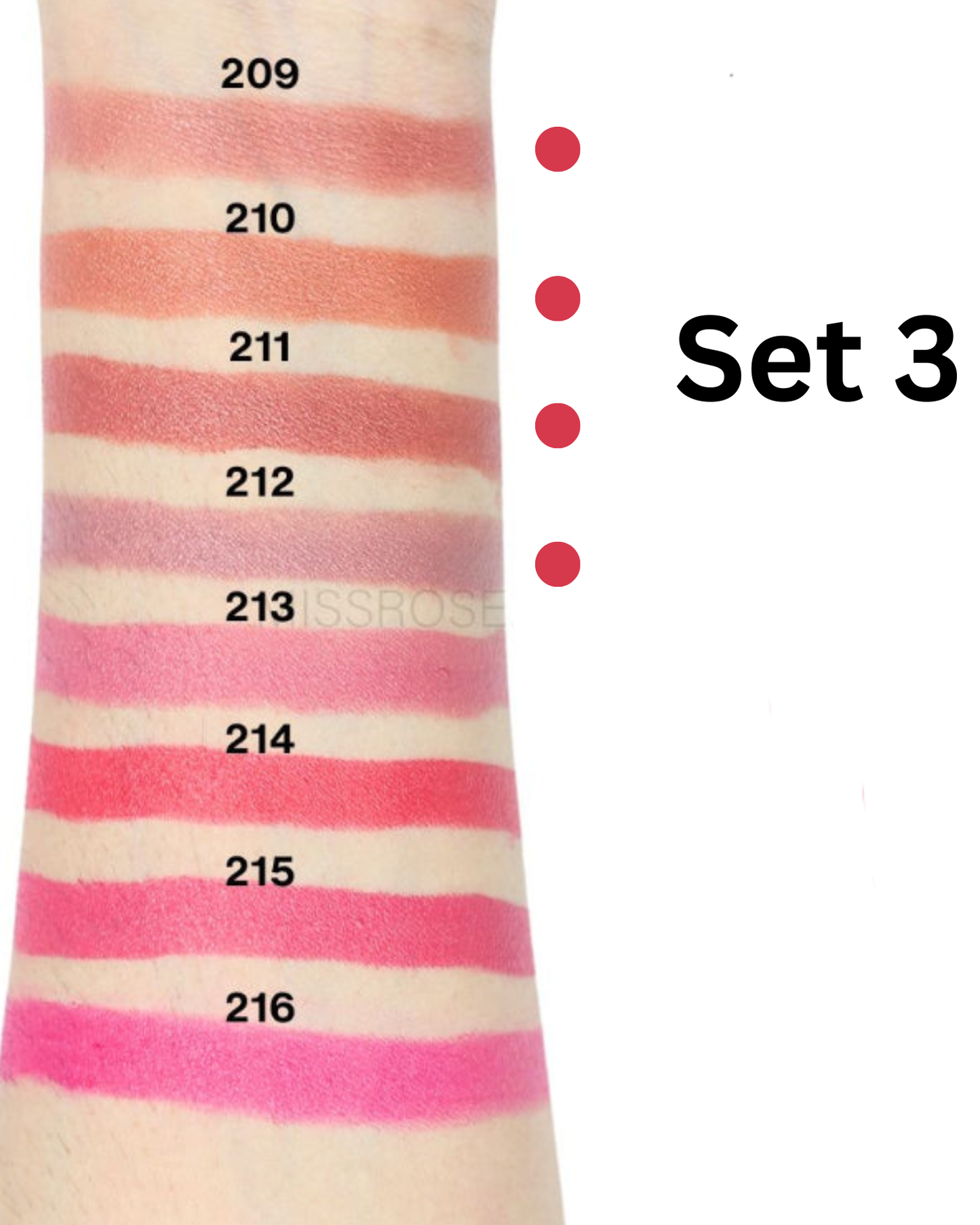 Miss Rose Creamy Matte Lipstick Bundle - Pack of 4