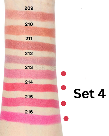 Miss Rose Creamy Matte Lipstick Bundle - Pack of 4