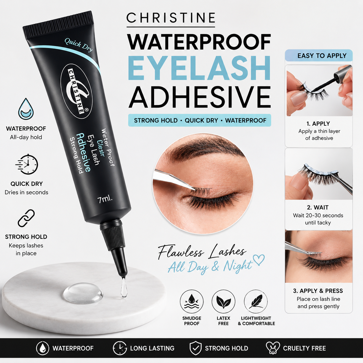 Christine Waterproof Eyelash Adhesive