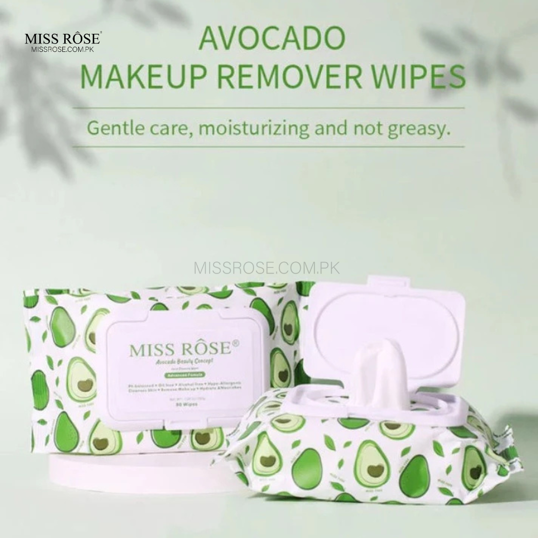 Miss Rose Avocado Beauty Concept Facial Cleaning Wipes
