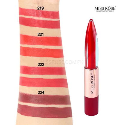 Miss Rose Dual Ended 2-in-1 Matte Lipstick and Lip Gloss (Set of 4)