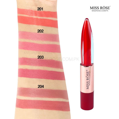 Miss Rose Dual Ended 2-in-1 Matte Lipstick and Lip Gloss (Set of 4)