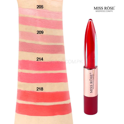Miss Rose Dual Ended 2-in-1 Matte Lipstick and Lip Gloss (Set of 4)
