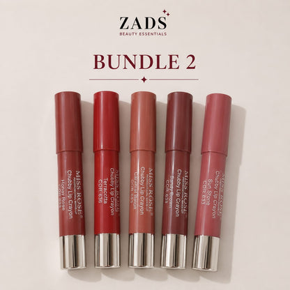 Miss Rose Matte Batom Stick Crayon - Set of 5