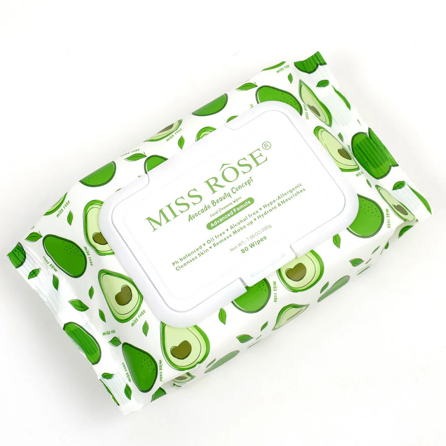 Miss Rose Avocado Beauty Concept Facial Cleaning Wipes