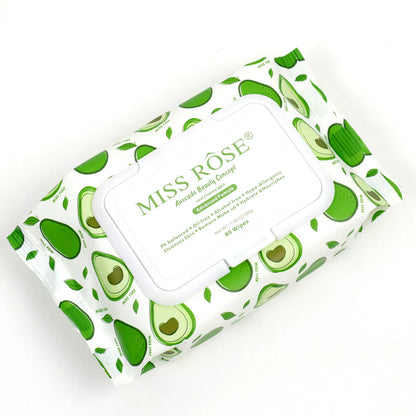 Miss Rose Avocado Beauty Concept Facial Cleaning Wipes
